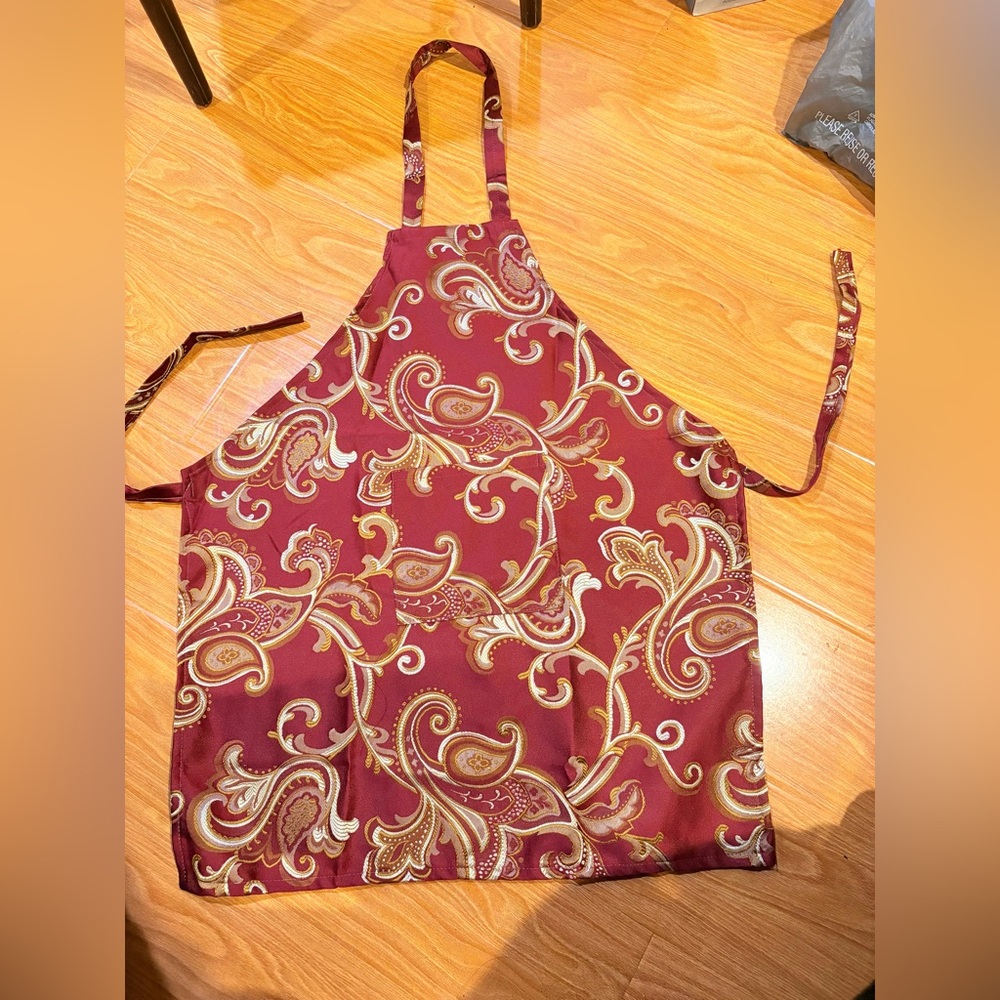 Never Use Floral Pattern Apron-27”x23”